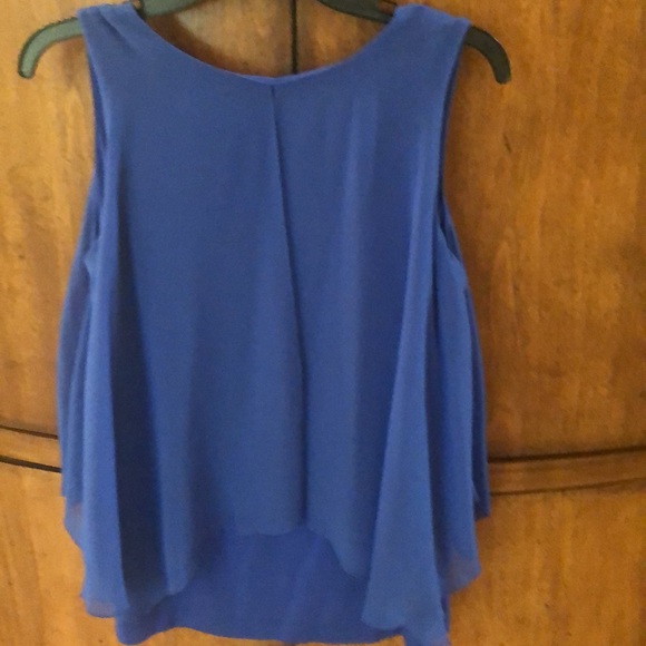 Soft Surroundings lovely blue fun top - Picture 3 of 4